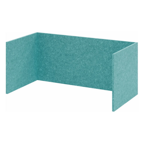 Recinzione in feltro blu turchese a forma di U FlexWall di hjh OFFICE PRO
