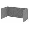 Recinzione grigia FlexWall con tre pannelli paravista a forma di L di hjh OFFICE PRO