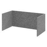 Recinzione grigia FlexWall con tre pannelli paravista a forma di L di hjh OFFICE PRO