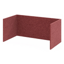 Recinzione bordeaux FlexWall con tre pareti laterali in feltro di hjh OFFICE PRO