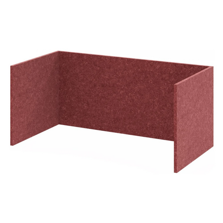 Recinzione bordeaux FlexWall con tre pareti laterali in feltro di hjh OFFICE PRO