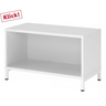 FlexWall bianco con un vano aperto e un basamento di hjh OFFICE PRO