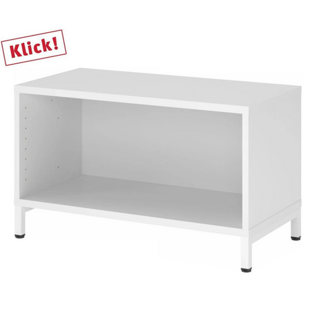 FlexWall bianco con un vano aperto e un basamento di hjh OFFICE PRO