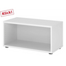 Mobile FlexWall bianco con un vano aperto e piedini neri di hjh OFFICE PRO