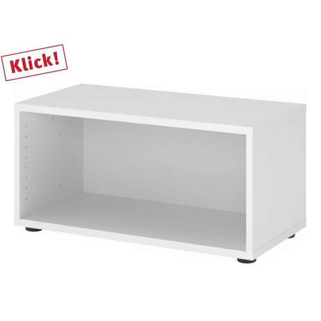 Mobile FlexWall bianco con un vano aperto e piedini neri di hjh OFFICE PRO