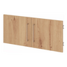 Pensile FlexWall in aspetto rovere frassino con due ante e maniglie argentate di hjh OFFICE PRO