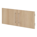 Pensile FlexWall con coppia di ante in effetto rovere e maniglie argentate di hjh OFFICE PRO