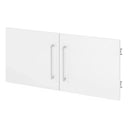Coppia di porte bianche FlexWall con due maniglie argentate di hjh OFFICE PRO