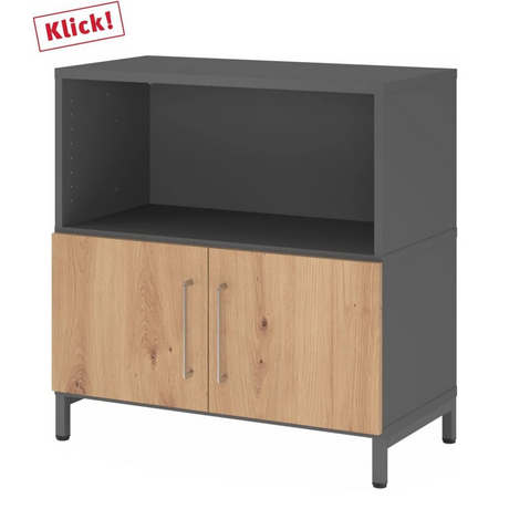 FlexWall | 2 OH | Türen + Korpus | mit Sockelgestell - buerostuhl24
