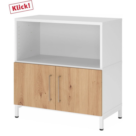 FlexWall | 2 OH | Türen + Korpus | mit Sockelgestell - buerostuhl24