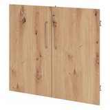 Coppia di ante FlexWall in effetto rovere frassino con due maniglie argentate di hjh OFFICE PRO