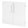 Porta doppia bianca FlexWall con due maniglie argentate di hjh OFFICE PRO