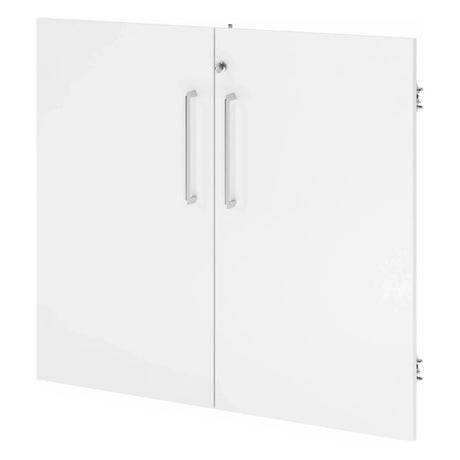 Porta doppia bianca FlexWall con due maniglie argentate di hjh OFFICE PRO