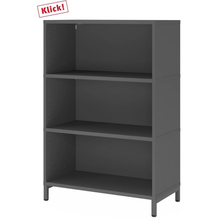 FlexWall | 3 OH | 3 x Korpus mit Sockelgestell - buerostuhl24