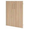 Armadio a due ante FlexWall in effetto rovere con due maniglie argentate di hjh OFFICE PRO