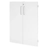 Coppia di ante bianche FlexWall con due maniglie verticali in metallo di hjh OFFICE PRO