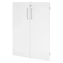 Coppia di ante bianche FlexWall con due maniglie verticali in metallo di hjh OFFICE PRO