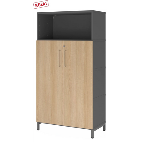 FlexWall | 4 OH | Türen + Korpus | mit Sockelgestell - buerostuhl24