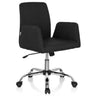 Sedia Home Office FLOW nera con rivestimento in tessuto e base a stella cromata con ruote di hjh OFFICE
