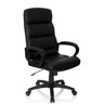 Poltrona professionale FUTURA 100 nera con rivestimento in ecopelle, braccioli e base a rotelle di hjh OFFICE