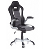 Sedia da gaming GAME SPORT in nero, grigio e bianco con seduta a guscio e base argentata di hjh OFFICE