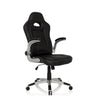 Sedia da gaming GAME SPORT nera con braccioli argentati e una base a stella con ruote di hjh OFFICE