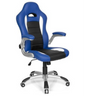 Sedia da gaming GAME SPORT in blu e nero con base argentata di hjh OFFICE