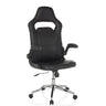 Sedia da gaming GAME SPORT PRO nera con rivestimento in ecopelle e base cromata di MyBuero