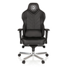 Sedia da gaming GAMEBREAKER COLOSSUS nera con rivestimento in ecopelle e base a stella lucidata di hjh OFFICE