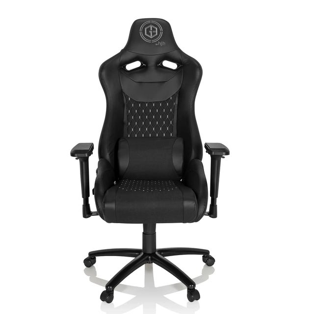 Sedia da gaming nera GAMEBREAKER SX 04 con motivo trapuntato e braccioli di hjh OFFICE