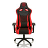 Sedia da gaming GAMEBREAKER SX 04 in nero-rosso con rivestimento trapuntato e cuscino lombare di hjh OFFICE