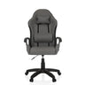 Sedia da gaming GAMEBREAKER W01 in grigio e nero con cuscini per collo e lombari di MyBuero