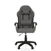 Sedia da gaming GAMEBREAKER W01 in grigio e nero con cuscini per collo e lombari di MyBuero