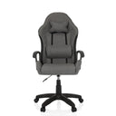 Sedia da gaming GAMEBREAKER W01 in grigio e nero con cuscini per collo e lombari di MyBuero