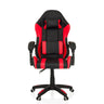 Sedia da gaming GAMEBREAKER W02 in nero-rosso con supporto per il collo e braccioli di MyBuero