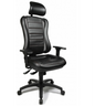 Sedia da ufficio professionale HEAD POINT RS nera con poggiatesta e braccioli di Topstar