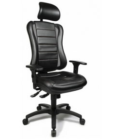 Sedia da ufficio professionale HEAD POINT RS nera con poggiatesta e braccioli di Topstar