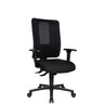 Sedia da ufficio professionale HJH WORK PRO in nero con schienale in rete e braccioli di Topstar