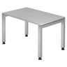 Scrivania grigia JAVA 12 S con piano rettangolare e quattro gambe di hjh OFFICE PRO