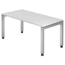 Scrivania regolabile in altezza JAVA 16 S in bianco con piano rettangolare di hjh OFFICE PRO