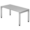 Scrivania grigia JAVA 16 S con piano rettangolare e quattro gambe quadrate di hjh OFFICE PRO
