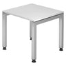 Scrivania regolabile in altezza JAVA 8 S in bianco con piano quadrato di hjh OFFICE PRO