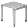 Scrivania grigia JAVA 8 S con piano quadrato e gambe regolabili in altezza di hjh OFFICE PRO