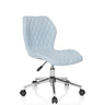 Sedia girevole per bambini JOY II azzurra con rivestimento trapuntato e base a stella lucida di hjh OFFICE