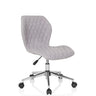 Sedia girevole per bambini JOY II grigio chiaro con rivestimento trapuntato e base argento di hjh OFFICE