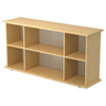 Mobile sideboard aperto KAPA SB in legno di acero chiaro con tre ripiani di hjh OFFICE PRO