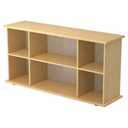 Mobile sideboard aperto KAPA SB in legno di acero chiaro con tre ripiani di hjh OFFICE PRO