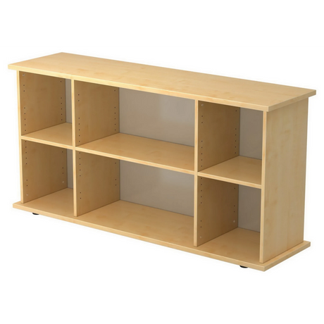 Mobile sideboard aperto KAPA SB in legno di acero chiaro con tre ripiani di hjh OFFICE PRO