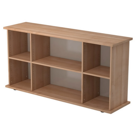 Credenza aperta KAPA SB in aspetto noce con sei scomparti di hjh OFFICE PRO