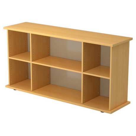Mobile sideboard aperto KAPA SB in faggio chiaro con tre ripiani di hjh OFFICE PRO
